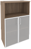 Офисный шкаф средний широкий со стеклом в раме Офисный шкаф средний широкий со стеклом в раме