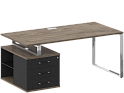 Стол руководителя с опорной тумбой Shift (левый)
