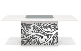 Стол руководителя с декор. траверсом