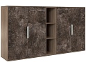 Офисный шкаф средний 4 створки, с нишей