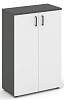 Офисный шкаф средний широкий (2 низких фасада, задняя стенка ЛДСП