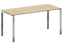 Стол рабочий руководителя на П-образном хромированном металлокаркасе