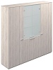 Гардероб 2 шт + Офисный шкаф со стеклом матовое