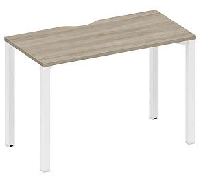 Стол письменный на металлокаркасе, столешница с вырезом