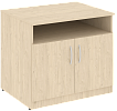 Офисная тумба для оргтехники, с нишей и распашными дверцами