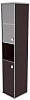 Офисный шкаф высокий узкий полузакрытый со стеклом(Л/Пр)