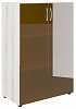 Офисный шкаф широкий средний со стеклом (без топа)
