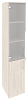Офисный шкаф высокий узкий лев./прав. (1 низкий фасад ЛДСП + 1 средний фасад стекло)