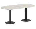 Стол для переговоров овальный на металлических опорах