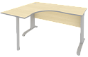 Стол эргономичный на металлокаркасе (левый)