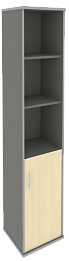 Офисный шкаф узкий полуоткрытый, Л/Пр.