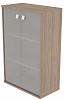Офисный шкаф средний со стеклом