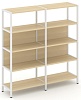Двухсекционный стеллаж четырехярусный