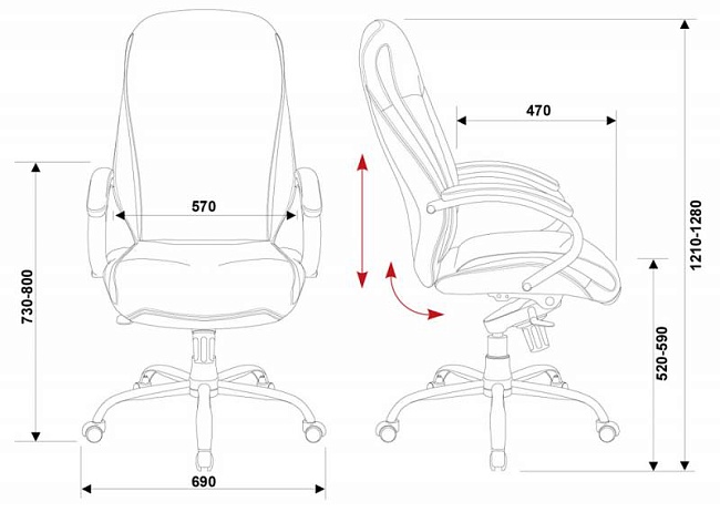 фото кресло T-9930SL/PU/Ivory №5