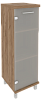 Офисный шкаф средний узкий со стеклом (левый)