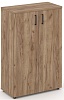 Офисный шкаф средний широкий (2 низких фасада, задняя стенка ЛДСП