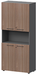 Офисный шкаф высокий полузакрытый