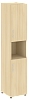 Офисный шкаф узкий закрытый + открыт. полка Л/ПР