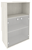 Офисный шкаф средний широкий (со стеклом)