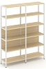 Двухсекционный стеллаж пятиярусный