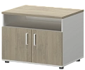 Офисная тумба для оргтехники, с нишей и распашными дверцами