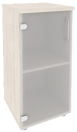 Офисный шкаф низкий узкий лев./прав.(1 низкий фасад стекло)