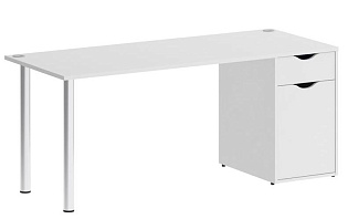 Стол компьютерный на металлокаркасе с тумбой