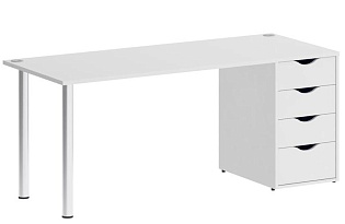 Стол компьютерный на металлокаркасе с тумбой